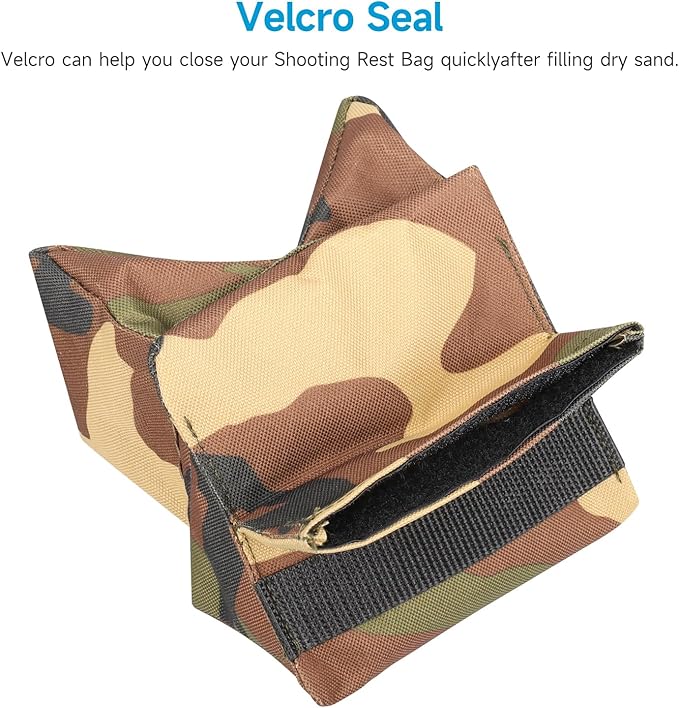 Twod Outdoor Shooting Rest Bags - Target Sports Bench Rest with Front & Rear Support SandBag Stand Holders for Gun Rifle Shooting Hunting Photography - Unfilled