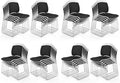 VINGLI Stackable Chairs Set of 40 Stacking Office Chairs with Metal Sled Base, Ergonomic Plastic Padded Seat & Back, Capacity 350lbs, Stacking Chairs for Waiting Room Break Room Banquet Guest, Black