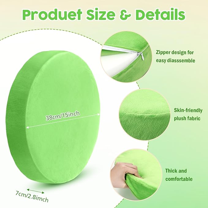 GlikCeil 8 Pcs Round Floor Pillow Cushions for Kids Classroom 15'' Soft Flexible Seating Chair Floor Seats for Reading Corner Playroom - Winter & Spring School Supplies (Forest Friends Series)