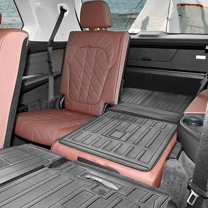 Compatible for 2019-2025 BMW X7 Cargo Liner & Backrest Mats All Weather TPE Mat 2nd Row and 3rd Row Seat Back Cover for 2019-2025 BMW X7 Accessories