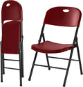 Amazing for less 1-Pack Heavy Duty Plastic Folding Chair, 450 lbs Capacity Foldable Chairs for Indoor Outdoor, Stackable Portable Seating for Party, Wedding, Patio, Backyard, Office (Red)