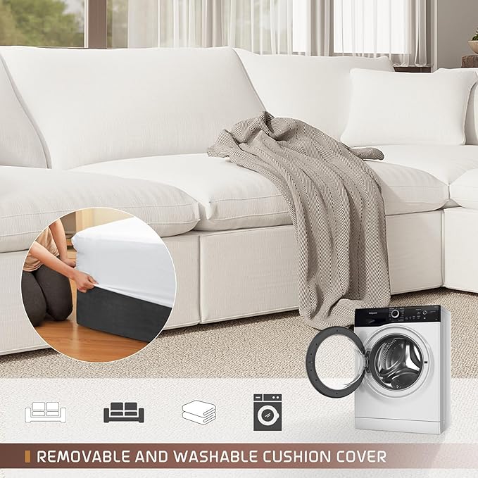 Forest aesthetics Modular Sectional Sofa,Extra Comfty Deep-Seat-Filled Couch, Modern Couches for Living Room,Apartment,Office,Small Space