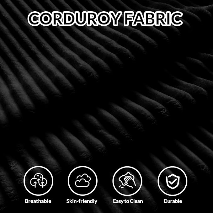 ANONER 103" Sofa Bed Sectional Cloud Couch with L-Shape Chaise, Modular Sofa with Deep Seat, Free Combination Cloud Couches for Modern Minimalist Living Room Apartment, No Assembly Required, Black