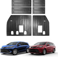 Backrest mats Compatible for 2021-2025 Toyota Sienna Back seat Protectors 2021 2022 2023 2024 2025 Toyota Sienna Back seat Cover Automotive Accessories (Fit 7/8 Seater with Spare Tire)