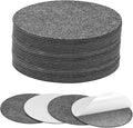 30-Pack Lamp Base Felt, 5.5 Inch Dia. 2mm Thick Self Adhesive Round Fabric Felt Pads for Lamp/Furniture/DIY, Non-Slip Fiber Backed Patch Circles with Adhesive Backing [Grey]