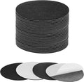 30-Pack Lamp Base Felt, 4.5 Inch Dia. 2mm Thick Self Adhesive Round Fabric Felt Pads for Lamp/Furniture/DIY, Non-Slip Fiber Backed Patch Circles with Adhesive Backing [Black]