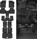 All Weather Floor Mats for 2018-2026 Volkswagen Atlas 6 Seats with 2nd Row Bucket Seat Floor Mats &Trunk mat with Backrest mats & 2nd Backrest mats for Volkswagen Atlas Accessories Floor Liner