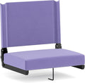 Flash Furniture Grandstand Portable Stadium Seat for Bleachers or Benches, Folding Padded Stadium Chair with Carrying Handle, 500 lb. Weight Capacity, Purple