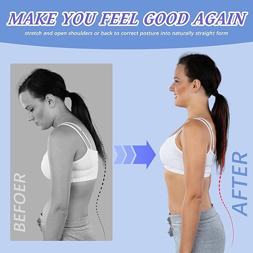 TEE TEA Posture Corrector for Women & Men – Adjustable Back Support Brace for Neck, Shoulder & Spine Muscle Relief – Improve Posture, Comfort & Confidence – Invisible & Comfortable Design (Black, Large)