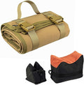 Tactical Shooting Gun Mat Outdoor Professional Waterproof Non-Slip Shooting Mat Firearm Shooting Bag Rifle Rest Bag Shooting with Front and Rear Support Sandbags