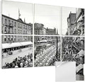 EVENRISING Acoustic Wall Panel 6 Pack, 23.6"x23.6"Decorative Art Soundproof Panel, Sound Absorb Self-Adhesive Panel, Acoustic Treatment for Studio, Home Theater, Office (Spectacle March 1900)