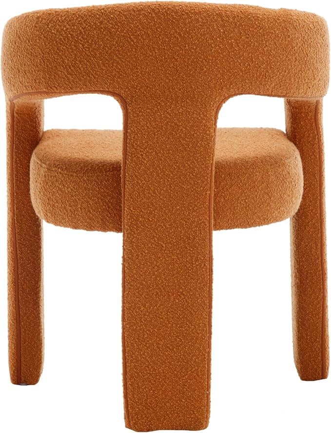 DAYALANE Boucle Dining Chairs Set of 2, Upholstered Sherpa Kitchen Chairs with Arms Comfy Barrel Side Chair for Living Room/Dining Room/Reception, Windsor Tan
