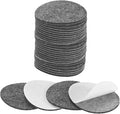 30-Pack Lamp Base Felt, 2.5 Inch Dia. 2mm Thick Self Adhesive Round Fabric Felt Pads for Lamp/Furniture/DIY, Non-Slip Fiber Backed Patch Circles with Adhesive Backing [Grey]