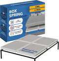 Greaton, Box Spring Bed Base King Size, 2-Inch Wood Mattress Foundation - Amish Made in USA – Quiet Noise Free, 4-Pieces Under Mattress-Support BoxSpring, Fully Assembled, White