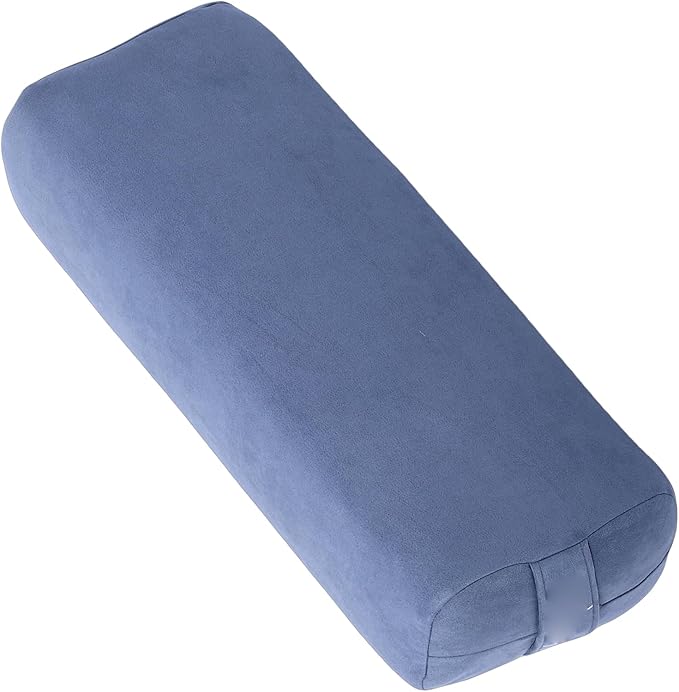 Diydeg Meditation Cushion, Comfortable Floor Pillow with 3 Layer Sponge Core for Yoga and Relaxation, Supportive Back Spine Hip Pad, Washable Suede Cover with Handle (Blue)