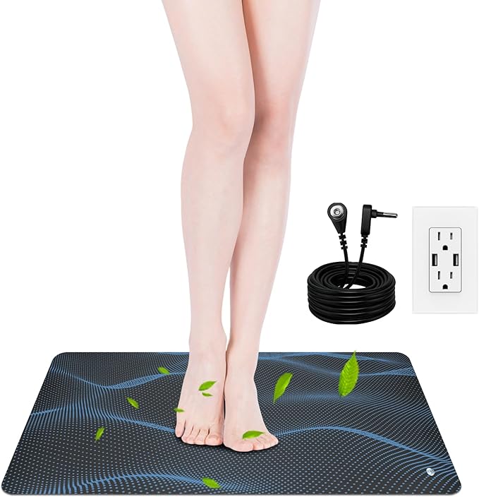 EOHELGRO Grounding Mat for Sleeping, Earth Mat Grounding Pad for Energy, Pain Relief, Inflammation, Feet and Back Pain(23.6" x 11.8")