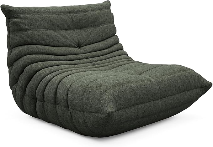 cebihy Compressed Bean Bag Chairs for BeanBag Chair Sofa Fireside Togo Sofa Big Lazy Lounge Chairs for Living Room Bedroom Dorm Office,Green