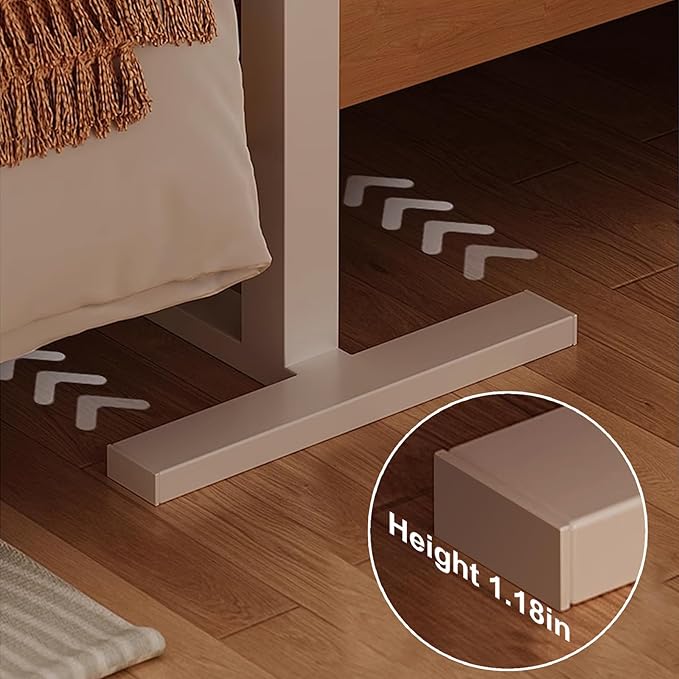 Overbed Bedside Table with Wheels Adjustable Height, Mobile Hospital Bed Table with USB Port, Rolling Standing Laptop Bed Table for Study, Office, Home, White
