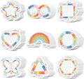 Gersoniel 72 Pcs Anxiety Sensory Stickers Strips Adhesive Textured Mental Health Calm Stickers Mindfulness Fidget Decals Stress Anxiety Relief Items for Therapy Office Desk Counselor(Pastel Breathe)