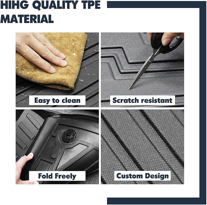 Compatible for 2022-2025 Toyota Tundra Truck Bed Mat & Tailgate Mat All Weather Protector Accessories for 2022 2023 2024 2025 Toyota Tundra 5.5ft Truck Bed Mat Tailgate Mat