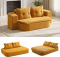 78.7" Convertible Sofa Bed Couch, Corduroy Upholstered Boneless Futon Loveseat Sleeper, Foldable Floor Sofa Chair with Pillows, Chaise Lounge for Living Room Bedroom Apartment, No Assembly Needed
