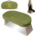 MONK & LLAMA Meditation Bench - Foldable, Ergonomic, Bamboo Kneeling Stool— Perfect Seiza Bench Meditation Stool Chair for Prayer & Travel - Deeper & Enjoyable Sessions