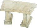 Solid Rock Stoneworks Small Double Bunny Garden Bench- 16" Tall- Desert Sand Brown
