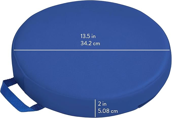 Back2School Express Round Floor Cushions with Handles, Flexible Seating, Blue, 6-Piece