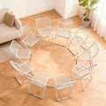 10 Pack Folding Chair,White Color,Single Piece,Foldable Space - Saving Design for Indoor/Outdoor Use