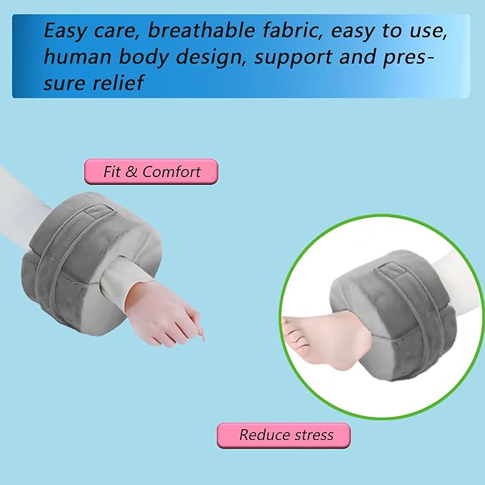 Suicatene Foot, Ankle & Heel High - Density Sponge Rings - Prevent Bed Sores, Ideal for Post Surgery, Elderly & Bedridden Care, Breathable Washable Cover 2 Pack