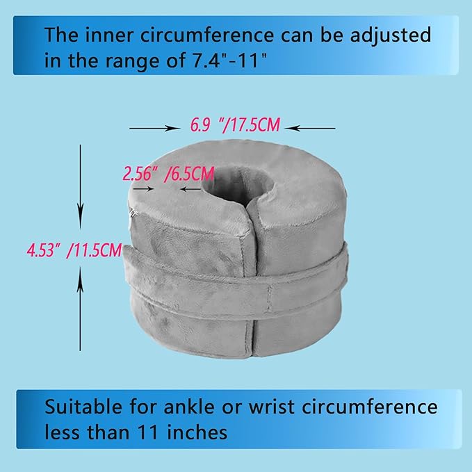 Foot & Ankle Elevation Pillow for Bed Sores & Surgery Recovery - High-Density Foam Heel Protectors with Washable Cover - Support Cushion for Elderly Care, Bedridden Patients & Post-Op Use (Small, 1PC)