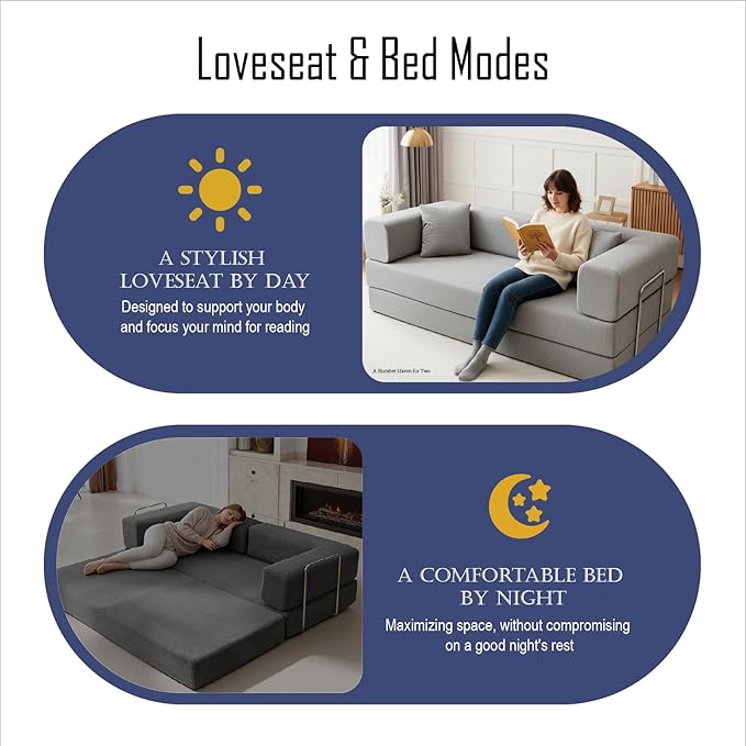 79 Inch Convertible Sofa Bed Couch in Box, 5 in 1 Folding Modular Boneless Couch with Pull Out Bed 2 Pillows, Soft Corduroy Floor Futon Lounge Loveseat Sleeper Lazy Cama No Assembly Light Grey
