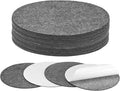 20-Pack Lamp Base Felt, 6.5 Inch Dia. 2mm Thick Self Adhesive Round Fabric Felt Pads for Lamp/Furniture/DIY, Non-Slip Fiber Backed Patch Circles with Adhesive Backing [Grey]