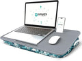 Lap Desk – Laptop Lap Desk with Cushion for Bed, Couch or Floor, Fits up to 17" Laptop, Built-in Slot, Non-Slip PVC Leather Top, Portable & Lightweight – Home Office, Istudyniture (Large, Waves)