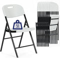 Winlice 60 Pack Thicker 800 LBS White Folding Chairs, Commercial Grade Folding Chair, Foldable Chairs for Events