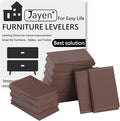 Furniture Levelers, 20Pcs Flexible Multi-Purpose Rubber Shims for Leveling - Prevent from Wobbling for Furniture Toilet (Brown)
