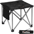 Upgraded Padded Camping Stool with Storage Bag 18 Inch Oversized Folding Foot Rest Portable Heavy Duty Camp Stool Supports 450LBS with 4 Reinforced Steel Tubes for Outdoor Hiking Fishing Lawn Travel