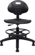 TAKE UR SEAT® Polyurethane Drafting Lab Stool Chair, 18" Adjustable Footring, 8" Adjustable Height, 450 lbs seat Capacity, Heavy Duty, Shipped Within 24 Hours Med. Bench Height (Glide)