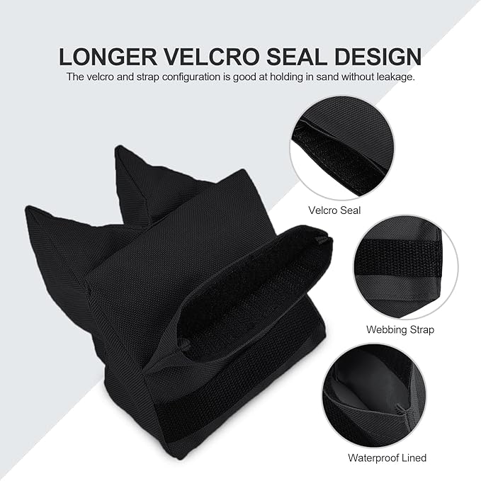 Twod Outdoor Shooting Rest Bags - Target Sports Bench Rest with Front & Rear Support SandBag Stand Holders for Gun Rifle Shooting Hunting Photography - Unfilled