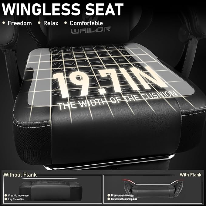 Gaming Chair with Massage and Packet Spring Cushion,Ergonomic Gamer Chairs for Adults with Footrest 300lbs,High Back Gamer Leather Chair with Headrest and Lumbar Support