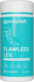 UpNourish Cellulite Vein Health Supplement with Caviar Collagen, SOD DIMPLESS, MOROSIL, Butchers Broom, Horse Chestnut, Leg Wellness and Circulation Support 90ct