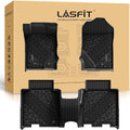 LASFIT Floor Mats for Ford Bronco 4-Door 2025 2024 2023 2022 2021(Not Fit Bronco Sport) TPE All Weather Protector Custom Fit SUV Floor Liners, 1st & 2nd Row, 3pcs Black