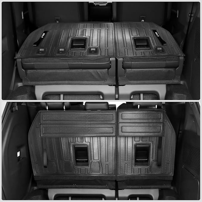 Backrest mats Compatible for 2021-2025 Toyota Sienna Back seat Protectors 2021 2022 2023 2024 2025 Toyota Sienna Back seat Cover Automotive Accessories (Fit 7/8 Seater with Spare Tire)