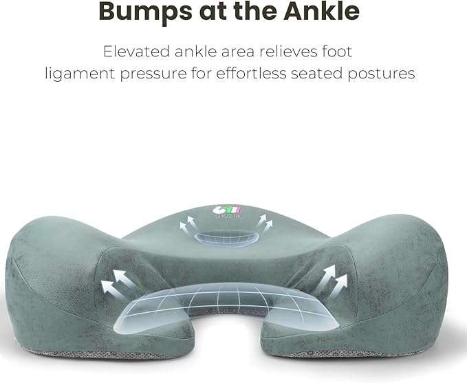 UTJZIB Meditation Cushion & Floor Pillow Seat - Ergonomic Comfortable Memory Foam Set Relieves Numbness Tailbone & Hip Pain from Long Sitting, idea for Reading, Yoga.