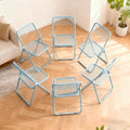 6 Pack Folding Chair,Blue Color,Single Piece,Foldable Space - Saving Design for Indoor/Outdoor Use