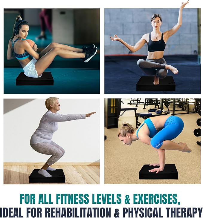 NexFit High-Density Balance Pad - Durable TPE Foam Balance Pad Physical Therapy, Foam Exercise Pad with Non-Slip Surface, Lightweight for Home & Gym Workouts, Core Strength & Balance Enhancement