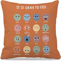 Nogrit Counseling Office Must Haves Throw Pillow Cover, Calming Corner, Mental Health Pillowcase Decor for Home Kids,Mental Health Counselor Gifts, Calming Corner Pillow Covers 18x18 Earthy Yellow