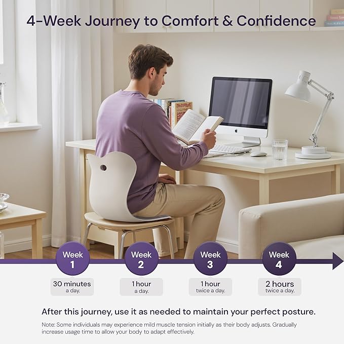 CabSupport Ergonomic Lumbar Support Seat Cushion M1 Plus - Posture Correction Spineseat for Office Chair, Car, Home with Breathable Memory Foam