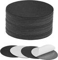 30-Pack Lamp Base Felt, 5.5 Inch Dia. 2mm Thick Self Adhesive Round Fabric Felt Pads for Lamp/Furniture/DIY, Non-Slip Fiber Backed Patch Circles with Adhesive Backing [Black]
