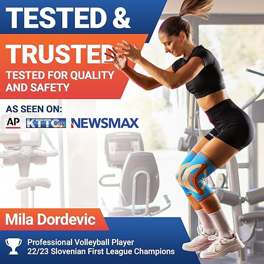 DR. BRACE ELITE Knee Brace with Size Stabilizer (2 Pack) Knee Brace for Women & Men, Workout, Sports, Daily Knee Compression Sleeve for Maximum Knee Pain Support & Fast Recovery (Olympus, X-Large) 2